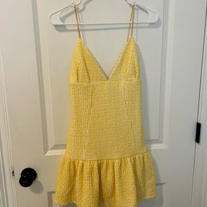 ASOS yellow mini dress